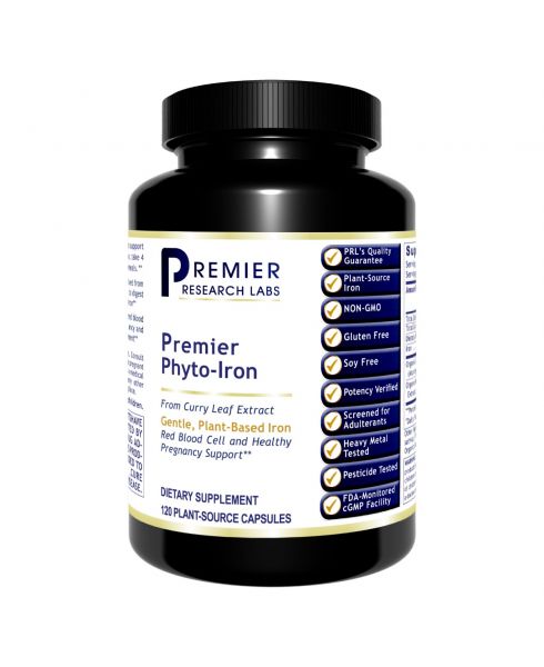 Premier Phyto-Iron ingredients label
