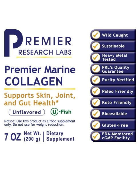 Label on Premier Marine Collagen